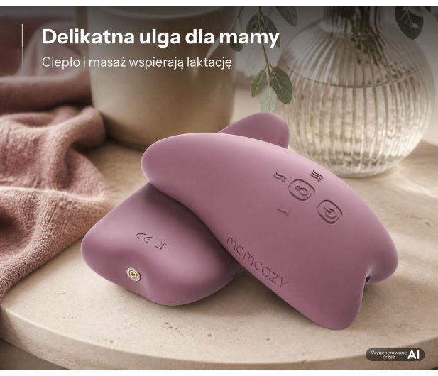 MOMCOZY Masażer laktacyjny A1, rozgrzewający i wibrujący, 2 szt. - 1594947 - zdjęcie 3